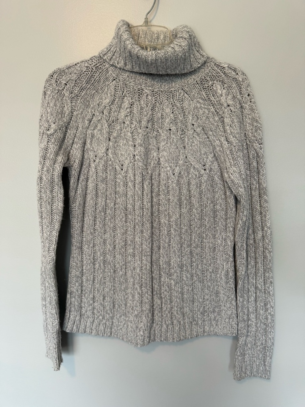 St. John's Bay Gray Cable Knit Turtleneck Sweater